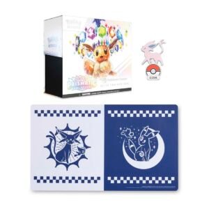 Prismatic Evolutions Pokémon Center Elite Trainer Box, Espeon Pin & Playmat Bundle